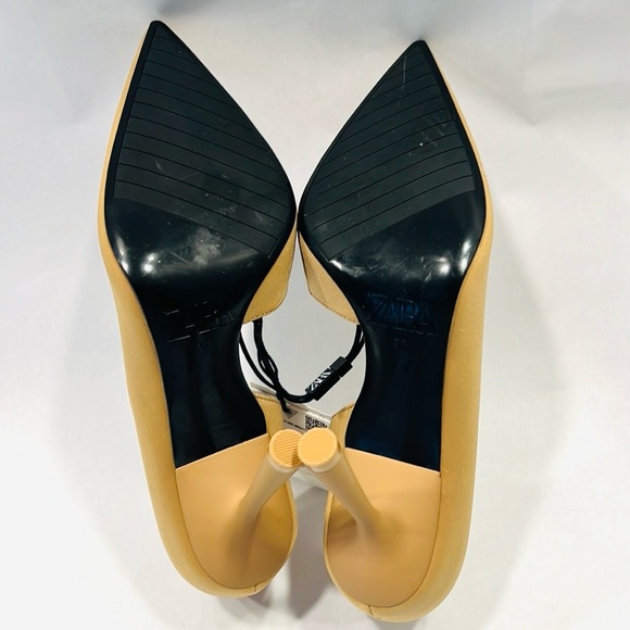 Zara Tan High Heel Pumps 41 - Picture 9 of 9